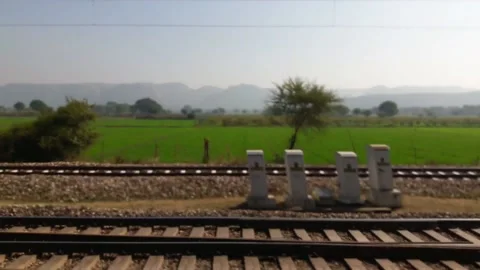 By the train track Stock Footage 155302194
