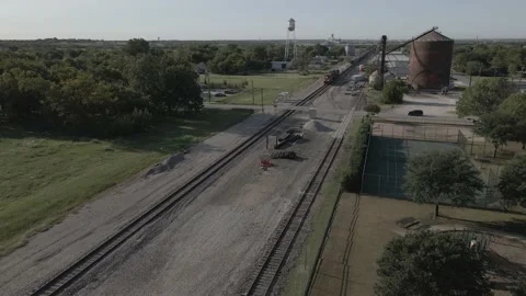 Train On Track Stock-Footage 165905389