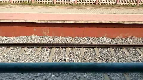 Train track in India Stock Footage 154215805