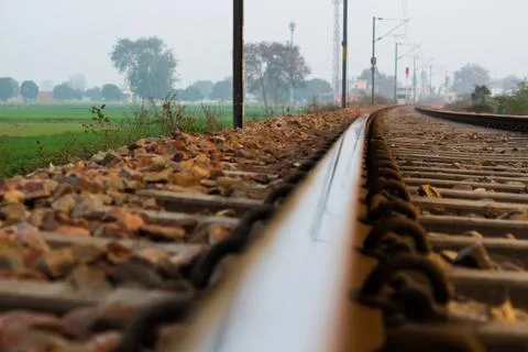 Train track Stockfoto's