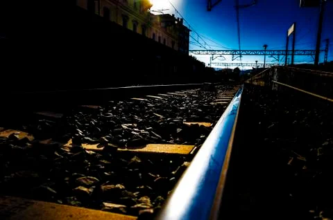 Train track Foto stock