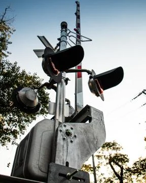 Train Track Stop Light Stock Photos