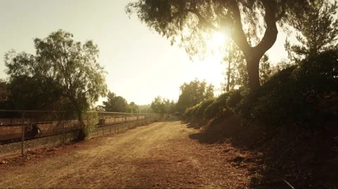 Train track Sunset Video stock 65098593