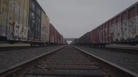 Train Track In Train Yard Stock Footage 270325050