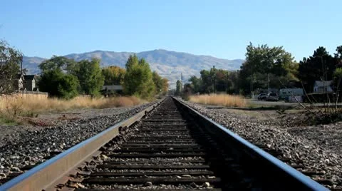 Train tracks 01.mp4 Stock Footage 8927616
