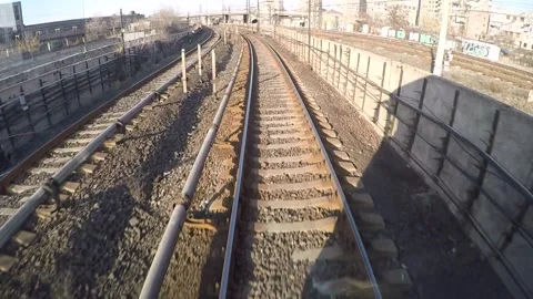 Train tracks 17 Video stock 323006580