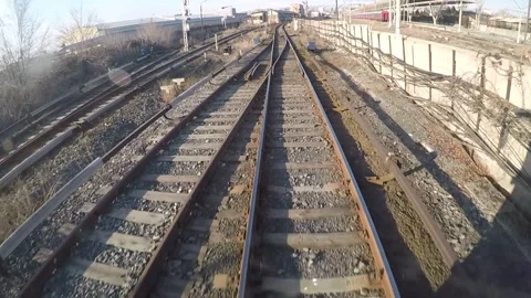 Train tracks 18 Video stock 323006581