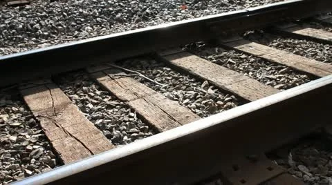 Train tracks close  (14 of 14) Stock Footage 21474353