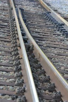 Train tracks - close up Stock Photos