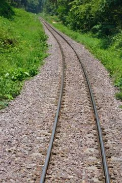 Train tracks in country developing Foto stock