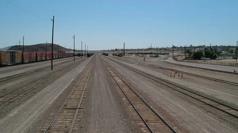 Train tracks - drone shot Stock Footage 107879621