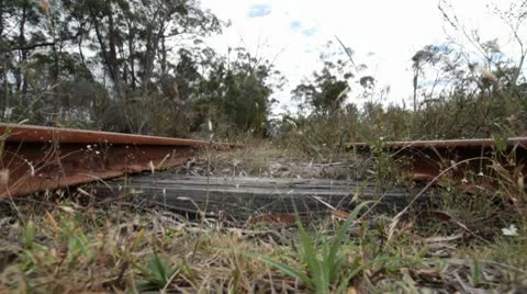 Train tracks Stock Footage 10732292