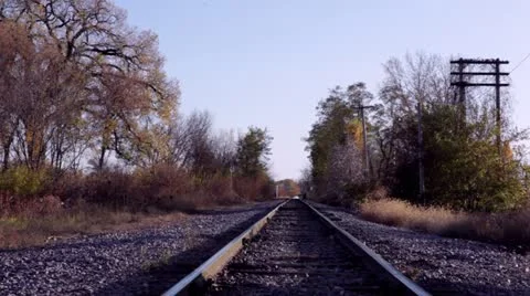 Train tracks Stock Footage 12371948