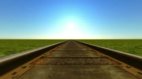 Train tracks Stock Footage