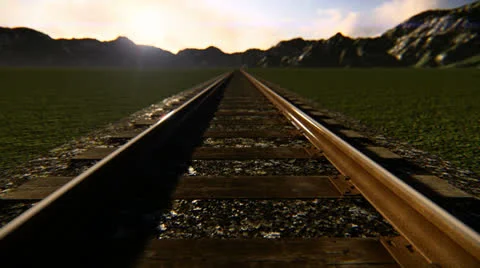 Train tracks Video stock 24791544