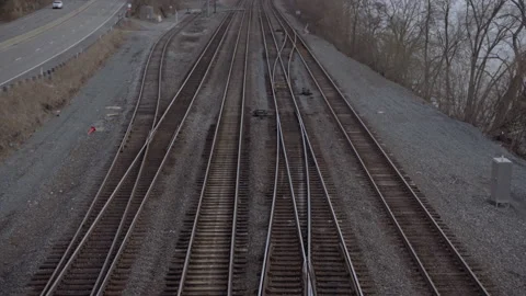 Train Tracks Stock Footage 219322323