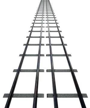 Train Tracks Isolated Illustrazione stock