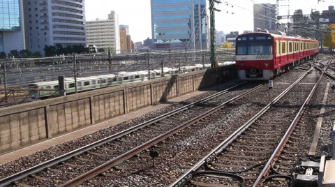 Train tracks in Japan Stock Footage 52627147