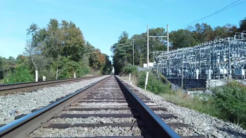 Train Tracks Leading Away 動画素材 141463216