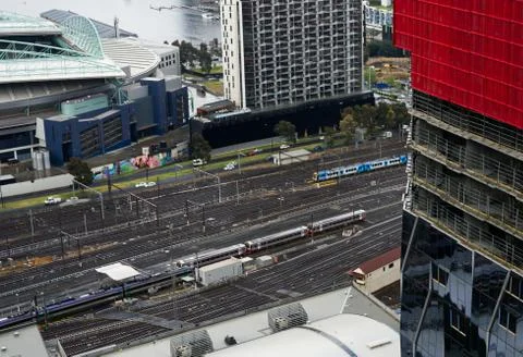 Train Tracks of Melbourne 스톡 사진