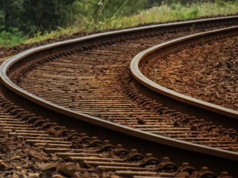 The train tracks Stock Photos