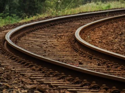 The train tracks Foto stock