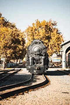 Train on the tracks Stock Photos