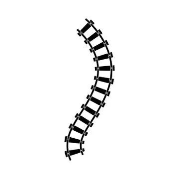Train tracks vector icon design template Stock Illustration