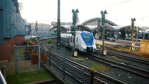 Train Traffic Cologne Stock Footage 106633483