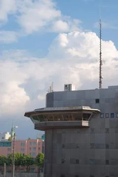 Train traffic control tower Stock Photos