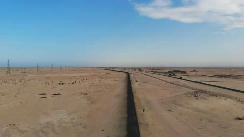 Train. Train in Mauritania. Train carrying coal. Industry in Mauritania. Film Stock Footage 137493607