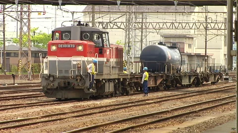 Train in Train Station Stock Footage 41381001