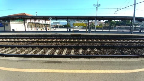 Train in transit Video stock 83711667