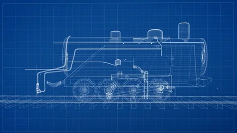 Train Transition Design Concept Stock Footage 75882769