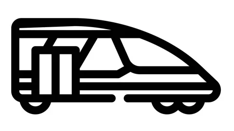 Train transport line icon animation Vidéo 166825870