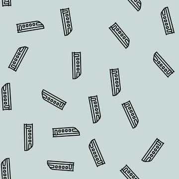 Train transport line seamless pattern Stock Illustration