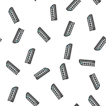 Train transport vector seamless pattern Stock Illustration