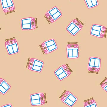 Train transport vehicle vector seamless pattern Stock Illustration