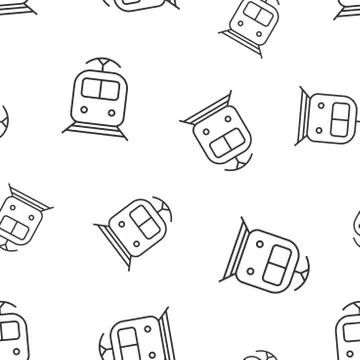 Train transportation icon seamless pattern background. Business concept vecto Stock Illustration