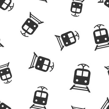 Train transportation icon seamless pattern background. Business concept vecto Illustrazione stock