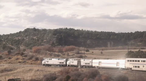 Train travel through Mid-West United States Видео 65791558