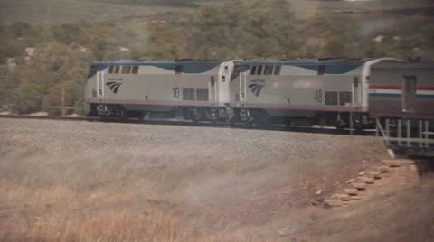 Train travel through Mid-West United States Video stock 66460694