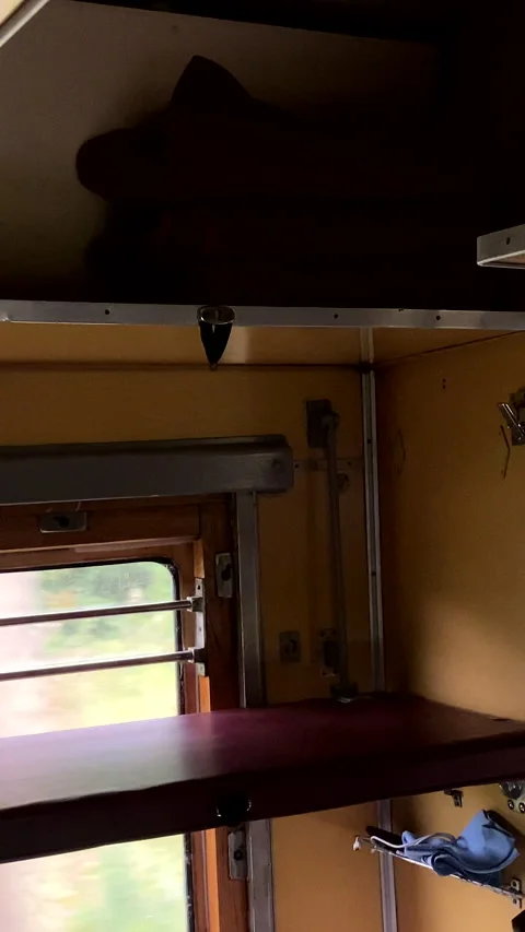 Train travel vibe inside view Stock Footage 225636214