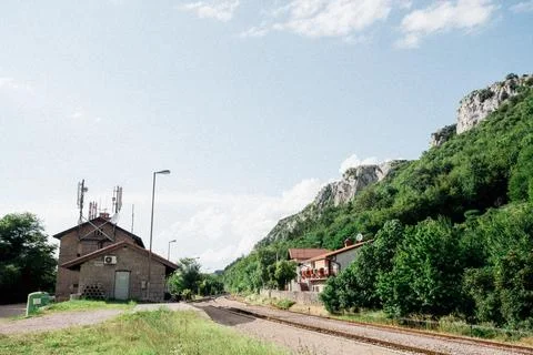 Train Traveling in Croatia from Buzet to Pula Europa Stock Photos