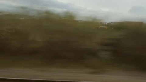 Train Trip Out the Window Stock Footage 82489162