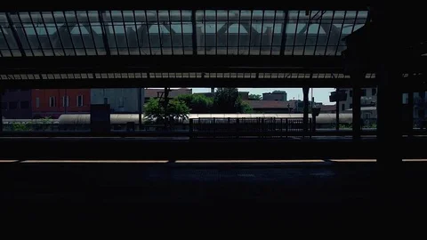 Train trip, side view 스톡 동영상 75632961