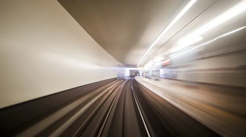 Train Tunnel Fast Timelapse Stock Footage 50613472