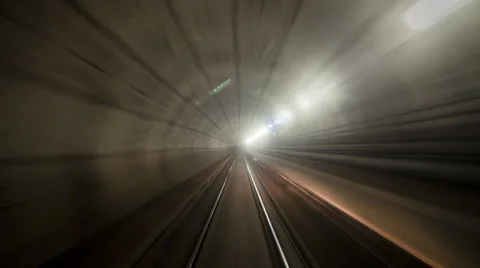 Train Tunnel Fast Timelapse (Slower version) Stock Footage 50613609