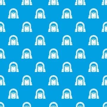 Train in tunnel pattern vector seamless blue Illustrazione stock