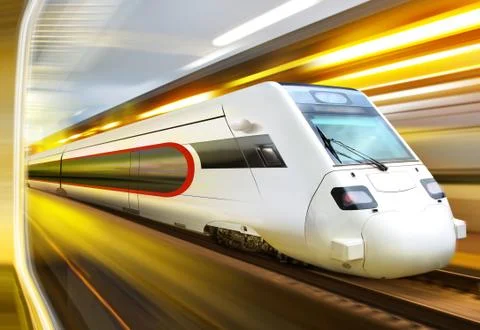 Train in tunnel Stock Photos